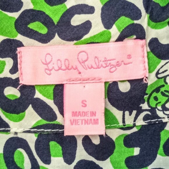 Lilly Pulitzer Vivi Peasant Top Thrill of the Chaise Cameo White - Picture 5 of 7